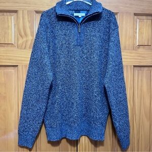 Thomas Payne UK Collection Blue Tweed Sweater Top Size Large NWT